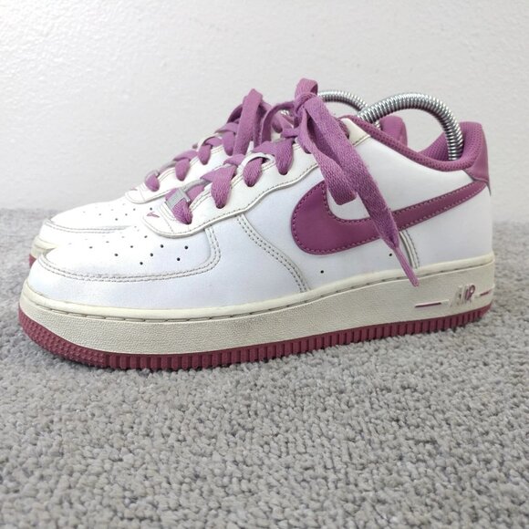 Nike Air Force 1 White Light Bordeaux Kids 6Y Shoes Low Top DH9600-101 Girls - Picture 1 of 12
